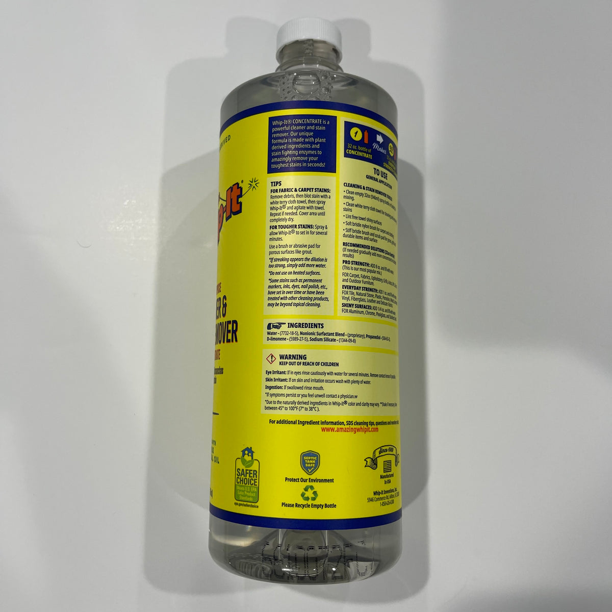 Whip-It! Amazing All Purpose Cleaner & Stain Remover Concentrate — 32 fl oz